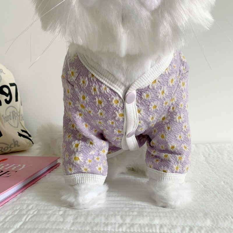 Luxe Prinses Hond Vest Kleding Herfst Zoete Daisy Hond Kat Tshirt Para Perro Vest Kawaii Puppy Hond Shirts Kat kostuum