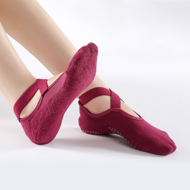 Pilates-socken für damen, rutschfest, atmungsaktiv, offen, yoga-socken, knöchelsocken, ballett- und sportsocken für damen, fitnessstudio