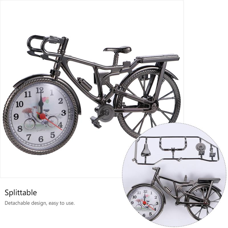 Decorative Alarm Clock Bicycle Model Desktop Adornment Bike Desk Clock