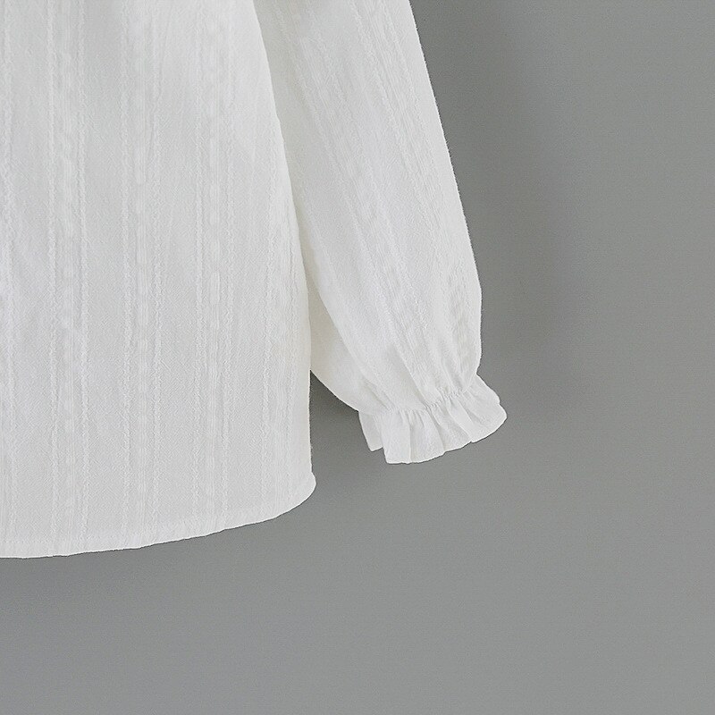 White Spring Autumn Kids Baby Girls Clothes Cotton Tops Child Girls Solid Print Shirts Clothing youth Casual Clothing