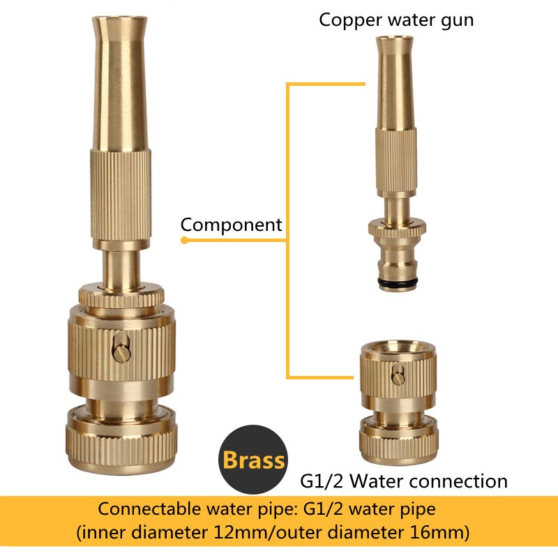 Home Spray Nozzle Spray Sprinkler High Pressure Direct Spray Garden Hose Adjustable Sprinkler Garden Hose Sprinkler System Tools: G1-2 Water pipe