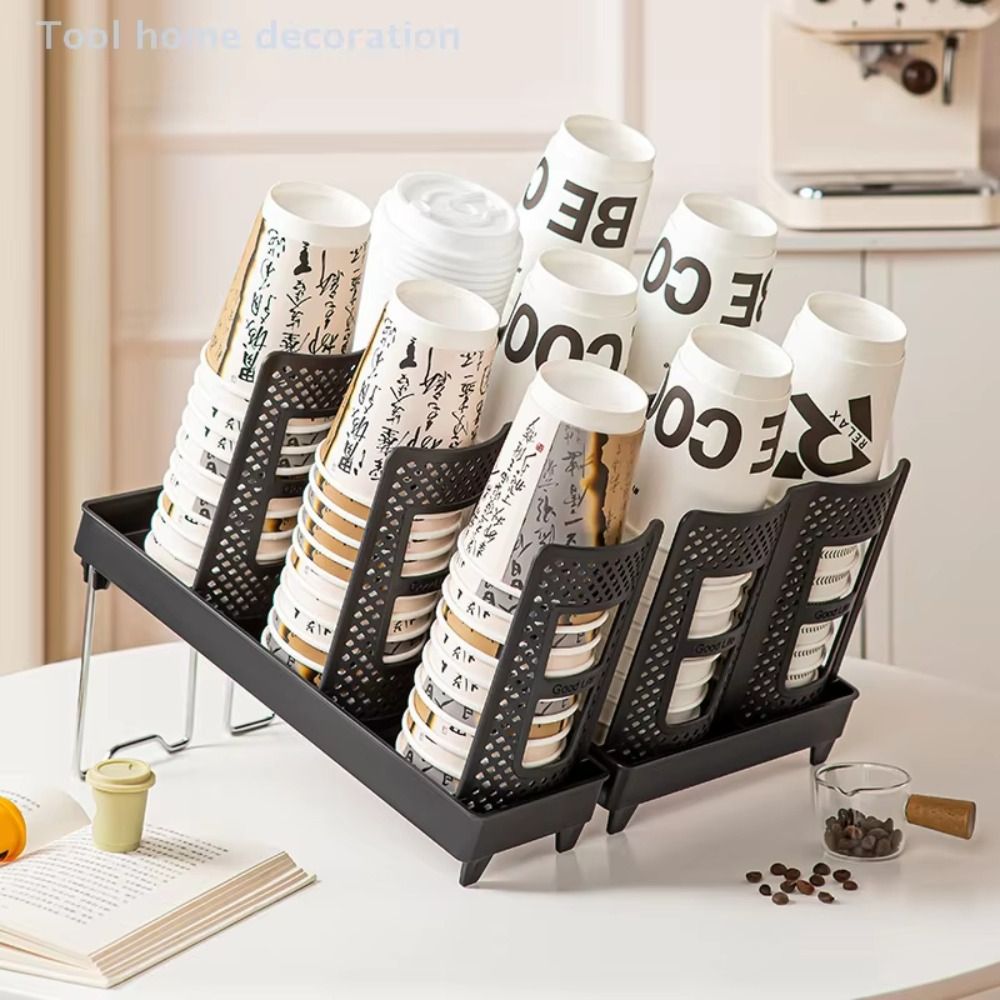 Thickening Cup Holder Bracket Foldable Coffee Shop Cup Rack Incline Ultra-large Capacity Foldable Cup Holder Coffee Shop