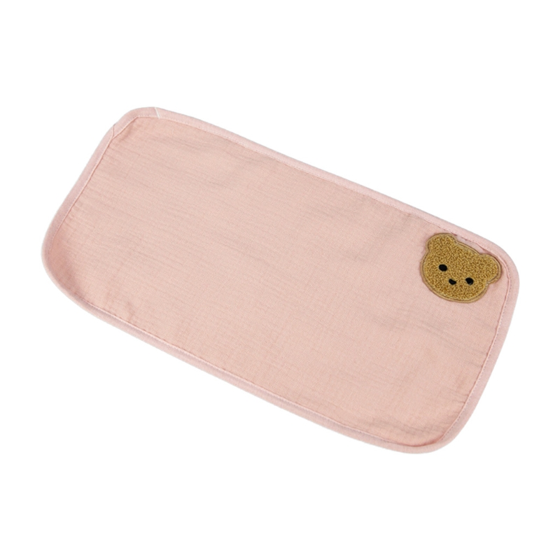 Serviette d'alimentation pour bébé, mouchoir en coton Anti-crachat, tissu pour le visage: Pink