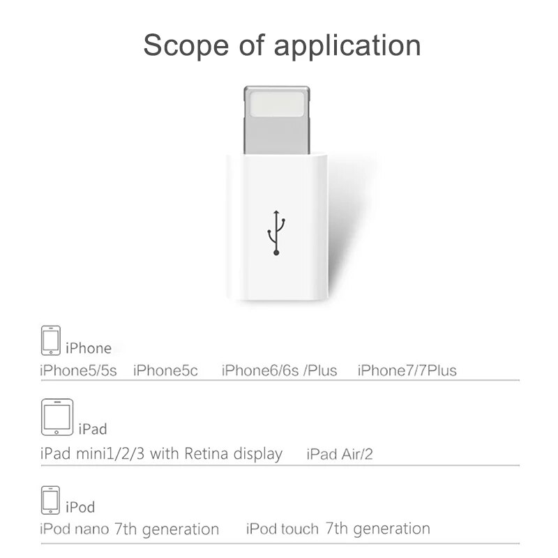 Mini OTG adaptador Lightning a Micro USB para Apple IPhone 12 11 Pro Max XS MAX XR X 7 8 6S 6 cargador de sincronización de datos de Cable conector de Cable