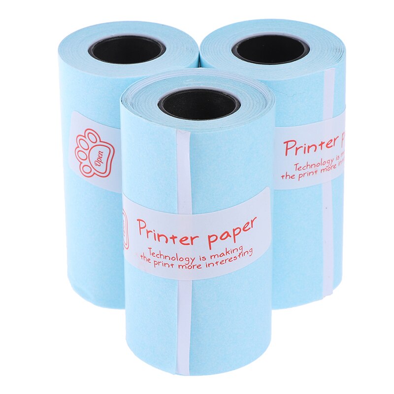 3Rolls/Set 57x30mm Printable Sticker Paper Roll Direct Thermal Paper Self-adhesive