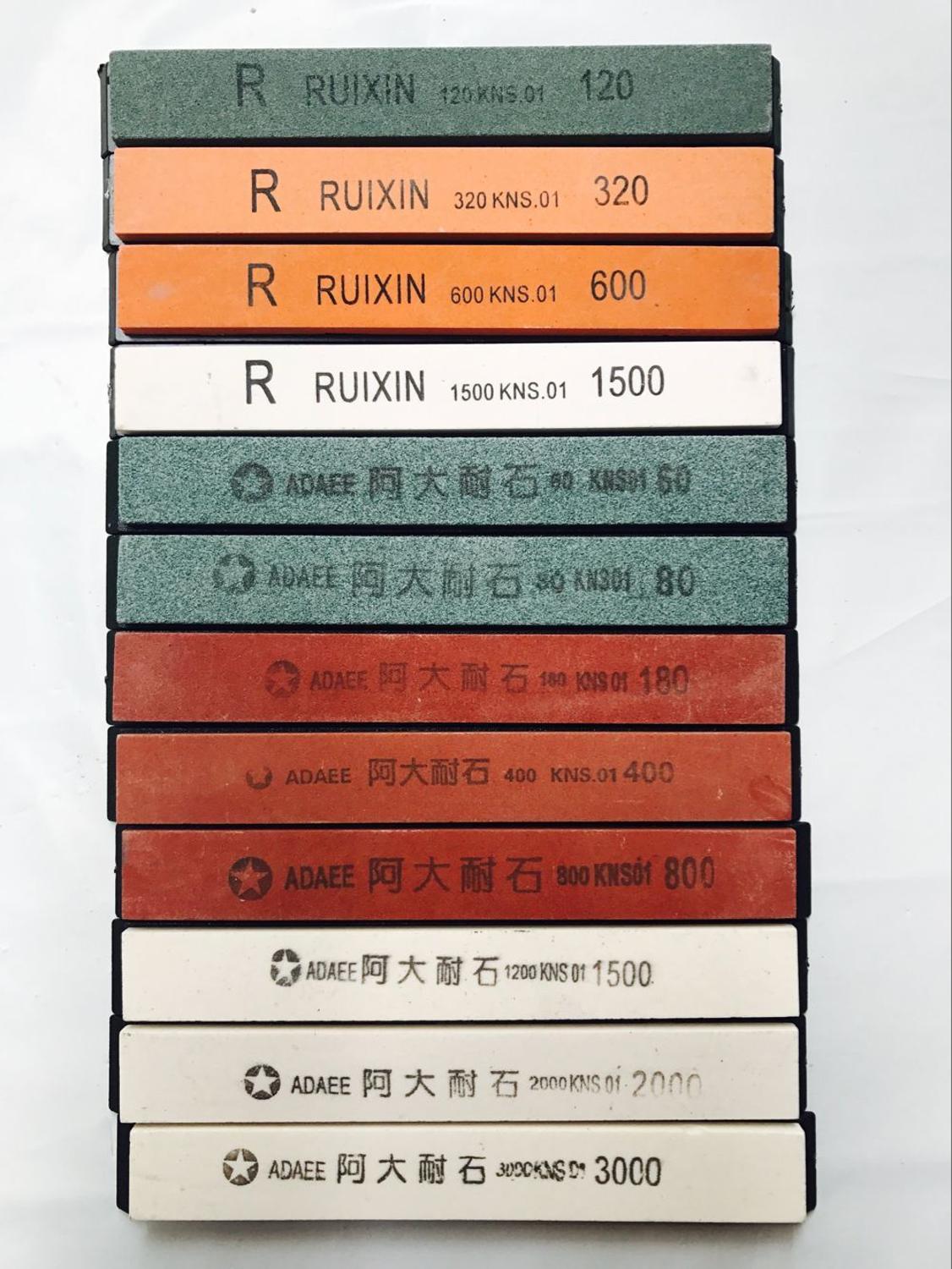 60#80#180#400#800#1500#2000#3000# RUIXIN120#320#600#sharpening stone whetstone for knife sharpener knife system