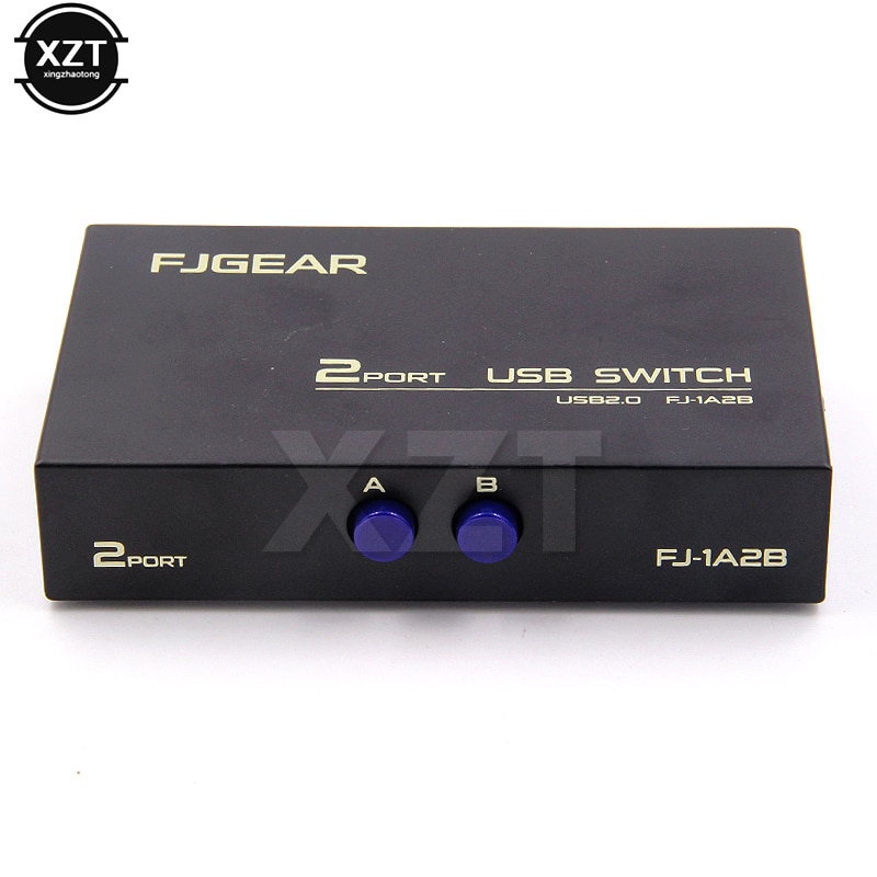 1PCS Draadloze 2 Poorten USB 2.0 Sharing Switch Switcher USB HUB Adapter Box Voor PC Scanner Printer