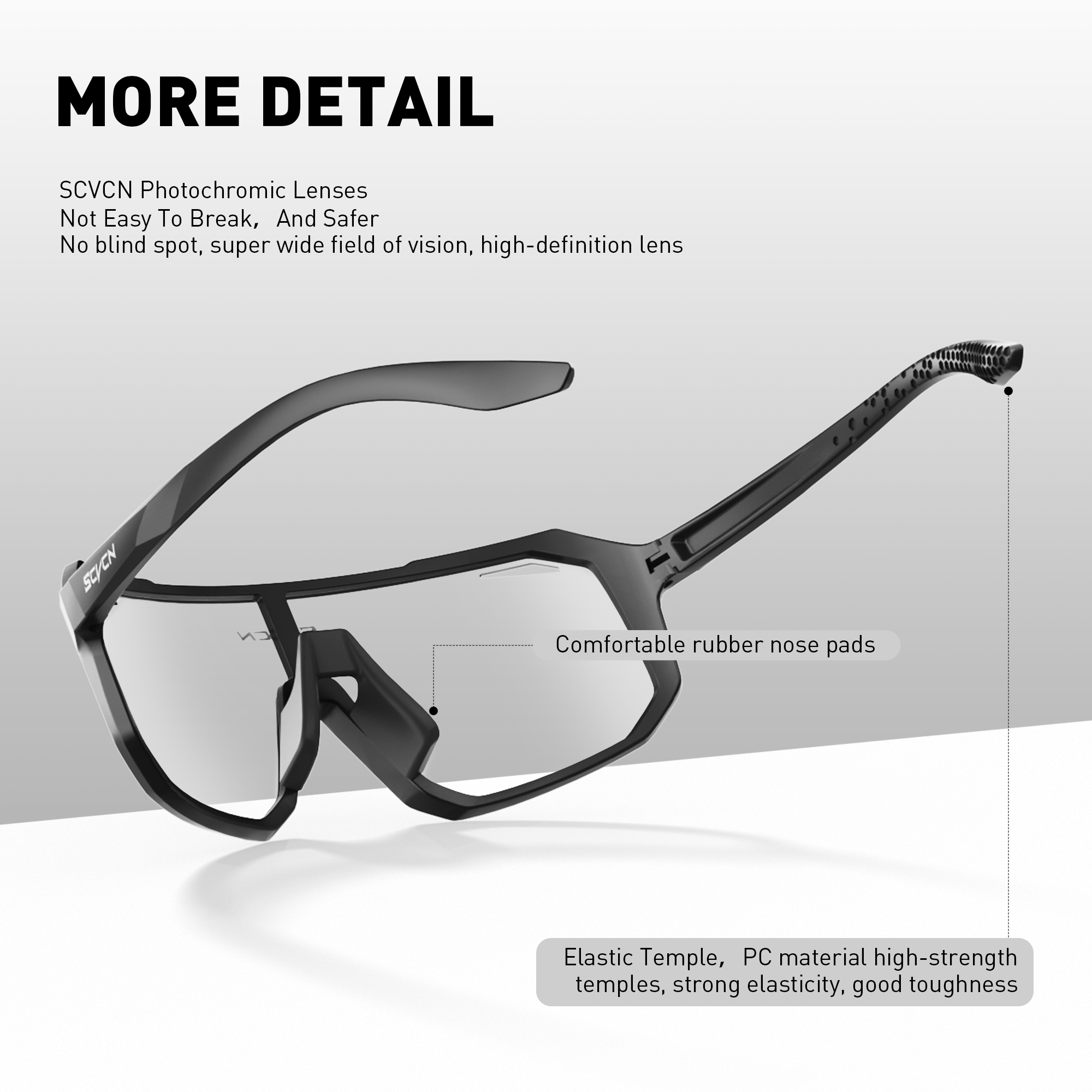 SCVCN gafas de sol fotocromáticas para ciclismo para hombre, gafas deportivas para ciclismo de montaña, gafas UV400 para mujer, gafas para conducir en bicicleta