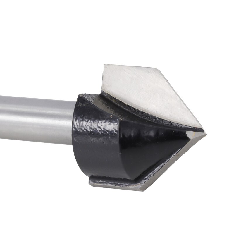 Hampton 1pc 90 Degree V Groove Router Bit 8mm Shank Carbide CNC Router Bit For Wood Double Edge Engraving Bit 3D Milling Cutter