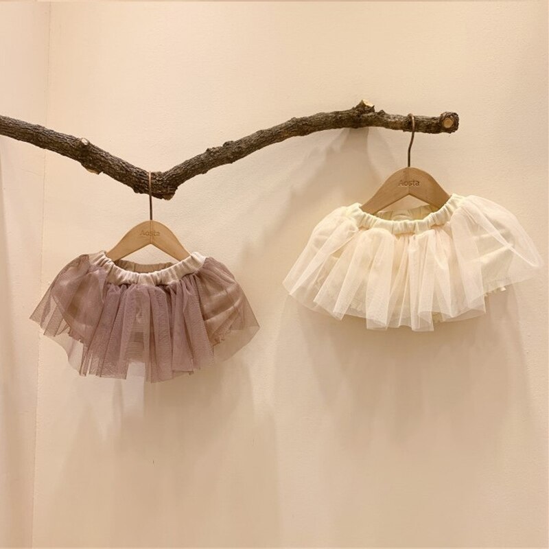 Jupe d'été pour -né fille, Adorable, beige/kaki, en tulle, tutu de princesse pour fête de mariage, pour enfants 0-24m