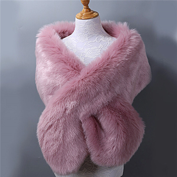 Bont Faux Winter Bolero Vrouwen Bruids Sjaal Bruiloft Cape In Voorraad Mantels Jas Jas Voor Avondfeest: 3