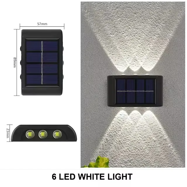 Solar--LED-Licht für Höhle Außenbereich, wasserdichte Wandleuchte, Dämmerung bis Morgendämmerung, Zaunbeleuchtung für Sommer, Garten, Hof, Veranda, Gehweg, Camping, Heimdekoration: sonnig Gelb / 21-30W
