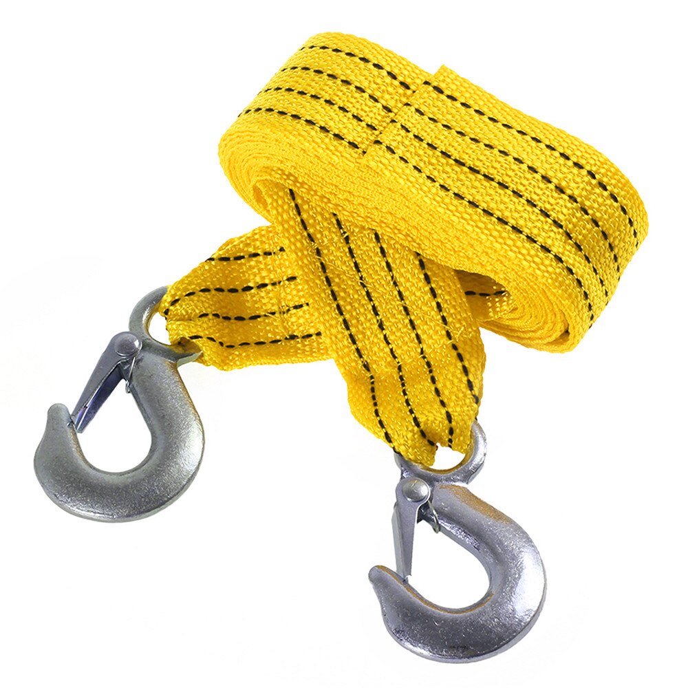 3 Tons 4 Meter Flsorescence Universal Car Tow Cable Towing Strap Rope with Hooks