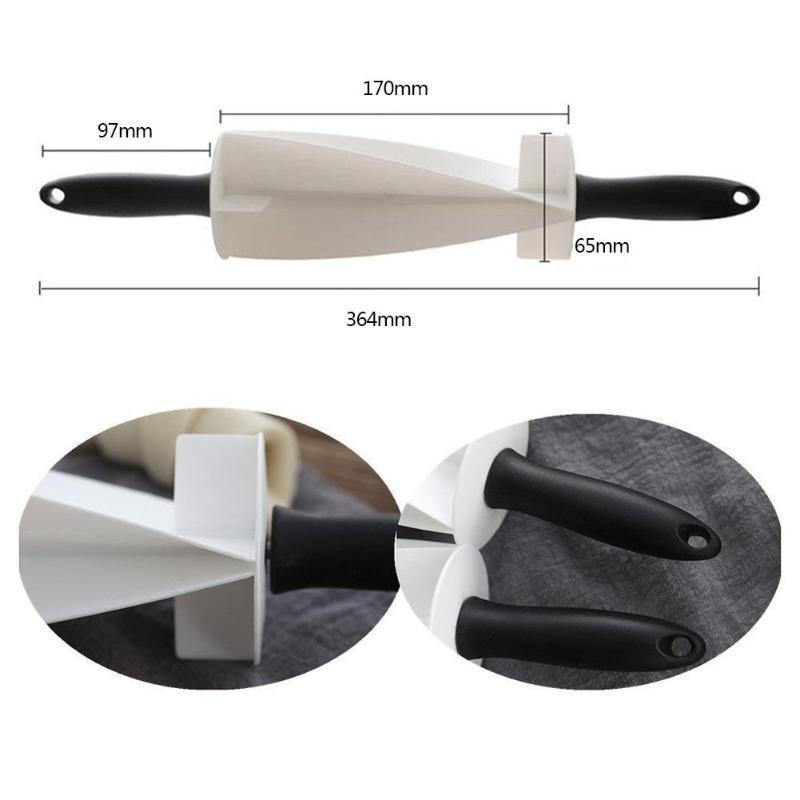 Kunststoff Croissant Former – Teigroller Mit Ausstecher Für Perfekte Hörnchen, 23,5 X 14,5 Cm, Gelb