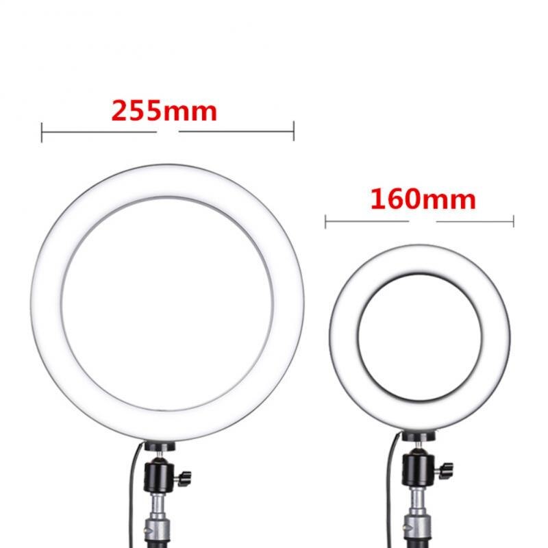 Led Dimbare Ring Licht Studio Foto Video Live Lamp Zonder Statief Beugel Usb Fill-In Licht Ring met Controller Lamp