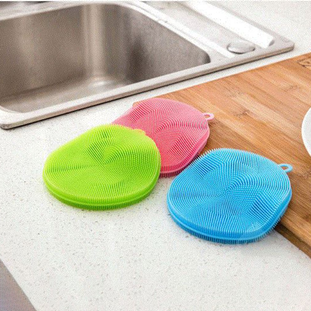 Siliconen Spons Afwas Keuken Scrubber Food-Grade Gerechten Multipurpose Sponzen Non Stick Schoonmaken Keuken Borstel