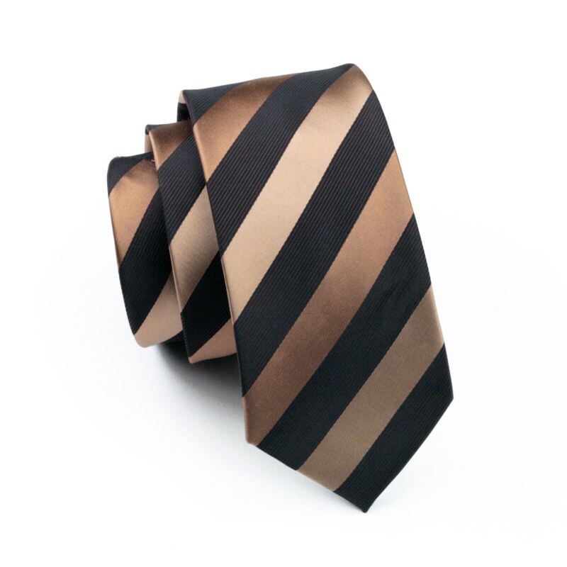 LS-585 Barry.Wang Mannen Stropdas Zijde Gestreepte Jacquard Geweven Classic Tie + Hanky + Manchetknopen Set Voor Formele Wedding Bedrijvengids Party