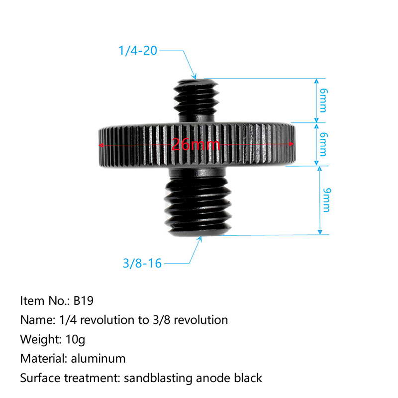 Monteringsadapter stativplatta skruvfäste 1/4 " 3/8 " hane invändig gänga skruv för kamera blixt stativ mikrofon metall kameratillbehör: Orange