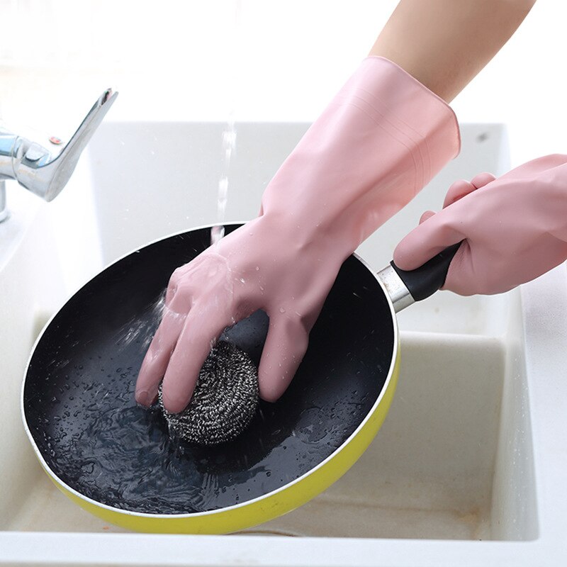 Guantes de látex de goma para lavar platos para mujer, finos, impermeables y duraderos, para limpieza de tareas domésticas, ropa de lavandería para el hogar