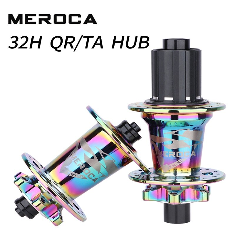 MEROCA km-5.0 Mtb Mountain Bike Hub 32 Holes 5 Bearing 8/9/10/11 Speed Front Rear Qr Or Thru Aluminum Alloy Bicycle Hubs