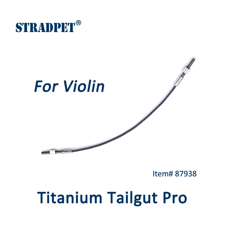 Stradpet Titanium Tailgut Pro Met Titanium Schroeven, Flexibele/Zachter Titanium Tailgut, Voor Viool Of Altviool, viool Accessoires