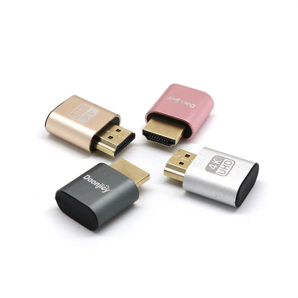 VGA Virtual Display Adapter HDMI-compatible 1.4 DDC EDID Dummy Plug Display Emulator Support Plug And Play Plug