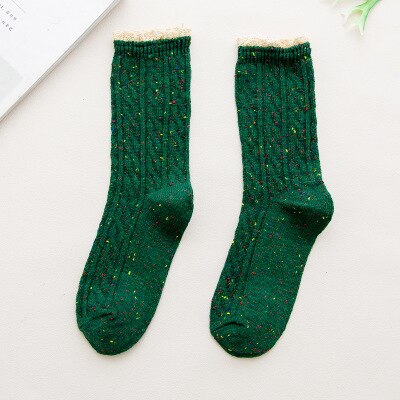 Kvinnor spets strumpor jacquard rand casual wild heap strumpor godis färg mori tjej korea stil vintage kjol sokken: 3