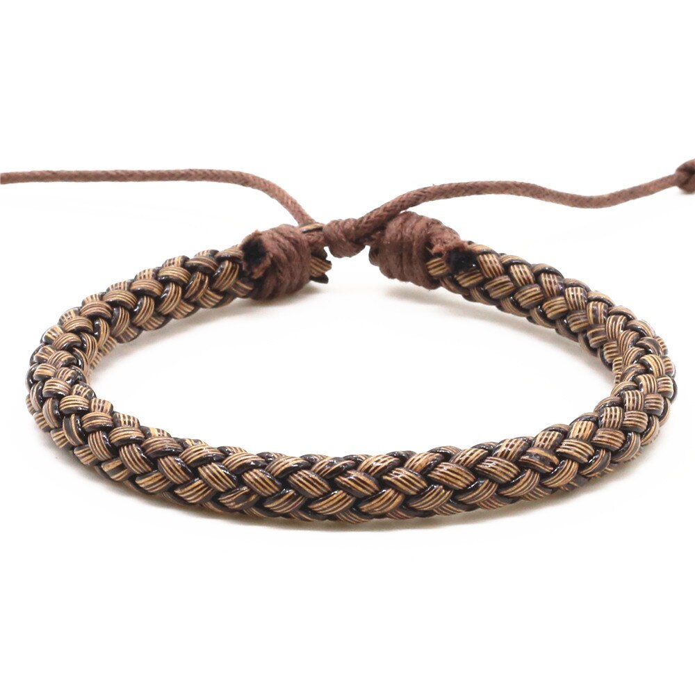 Trendy Handmade Femme Homme Female Vintage Braid Weave Charm Cuff Wrap Men Leather Bracelets For Women Jewelry Accessories: style 3