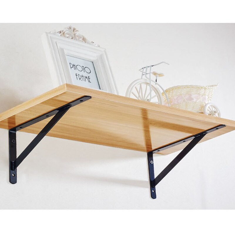 Triangular Corner Brace Baking Wall Mounted Self Support Frame Wall Stainless Steel L-Shaped Braces Wall Shelf Bracket Holder