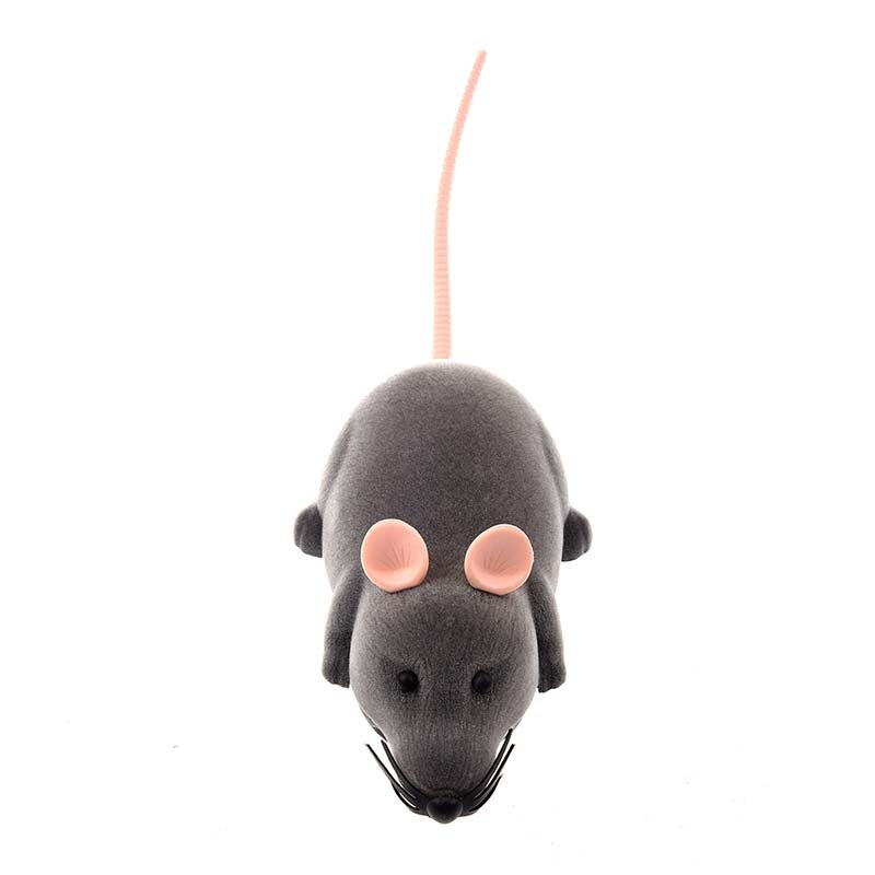 Electronic remote control Adorable Light gray mouse toy for playing with cat pet