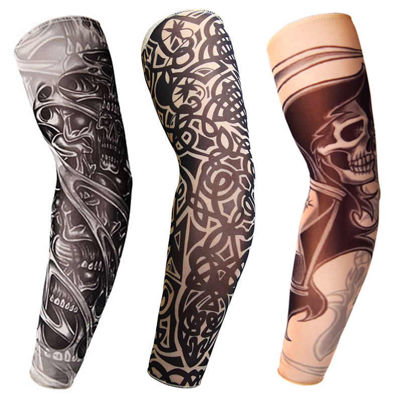 Manches de cyclisme pour vélo | Imprimé 3D de tatouage, Protection contre les UV, manches de bicyclette pour vtt, Protection des bras
