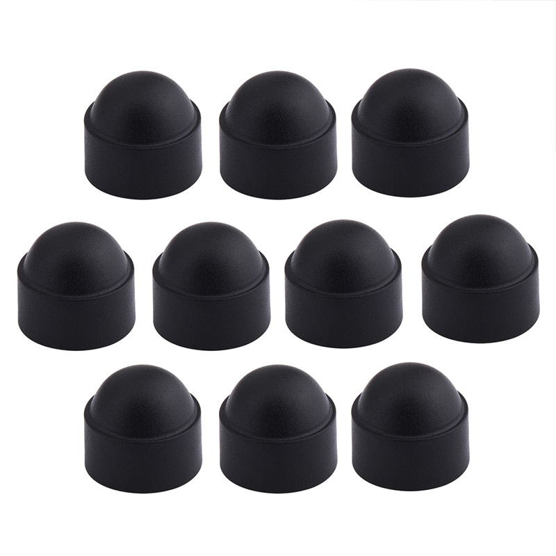 Ns modify 10 stk/sæt universal auto skrue beskyttelse hætter  m8 m10 bolte møtrikker hoved hætter dæksel sort bil interiør tilbehør