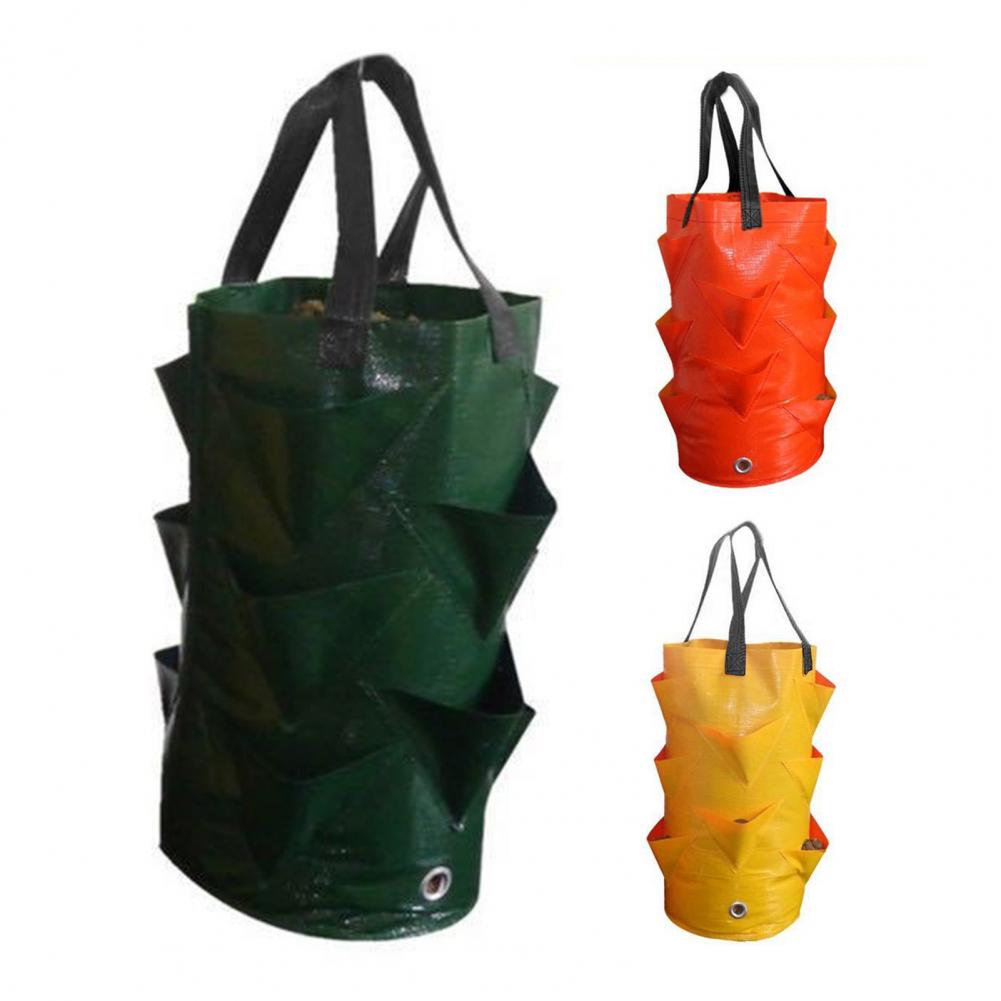 Garden Hanging Bag Removable Large Capacity Solid Color Potato Bag PE Planting Bag for Terrace Gardening Planting