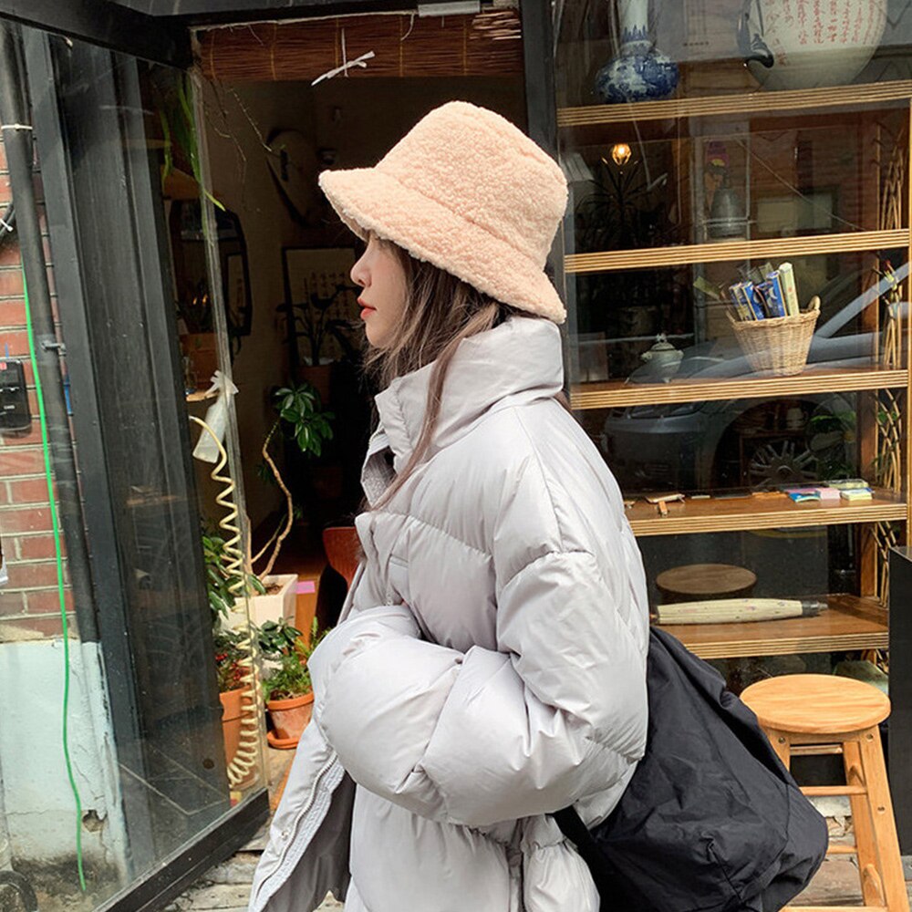 Winter dames hoeden teddy fluweel warme oorbeschermer vissershoed accessoires vintage lam fluwelen pet mooie pluche emmerhoed