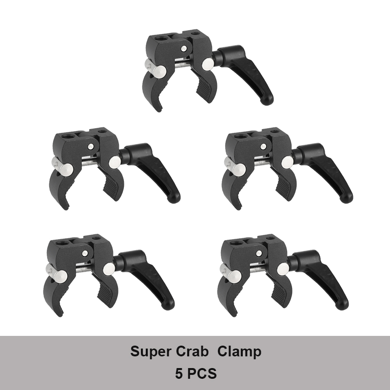 HDRIG Metal Super Clamp Magic Arm Clamp Crab Pliers Clip For DSLR Camera Monitor LED Light Photo Studio Fotografia Accessories: Gold
