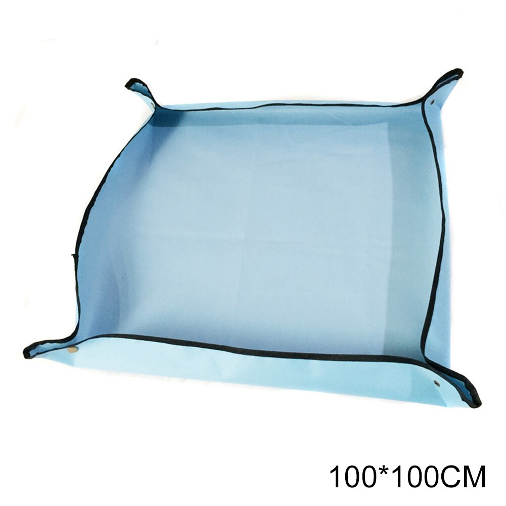 Foldable Gardening Mat Garden Patio Plant Potting Mat Gardening Transplanting Waterproof Pad Outdoor Watering Kits 50/75/100cm: Blue 100X100cm