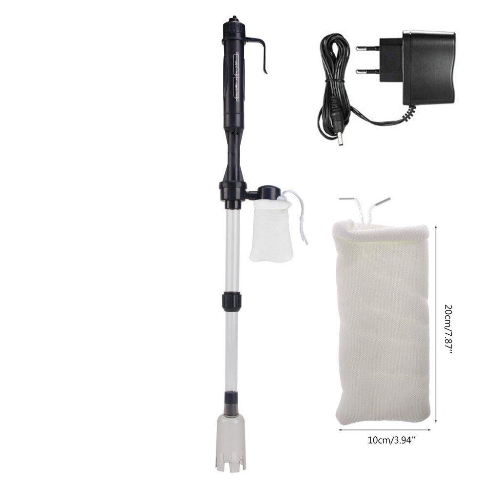 IREENUO Pulitore per Ghiaia Acquario Elettrico, Sifone Aspirarifiuti Acquario per Pesci, Filtro Acqua, Sifone per Acquario Elettrico del Pulitore per Cambio Acqua: EU UPGRATE