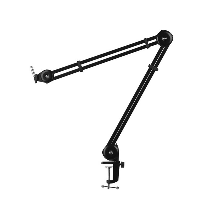 Adjustable Arm Stand Suspension Scissor Microphone Mic Stand for blue yetis studio microphone without Springs: Black