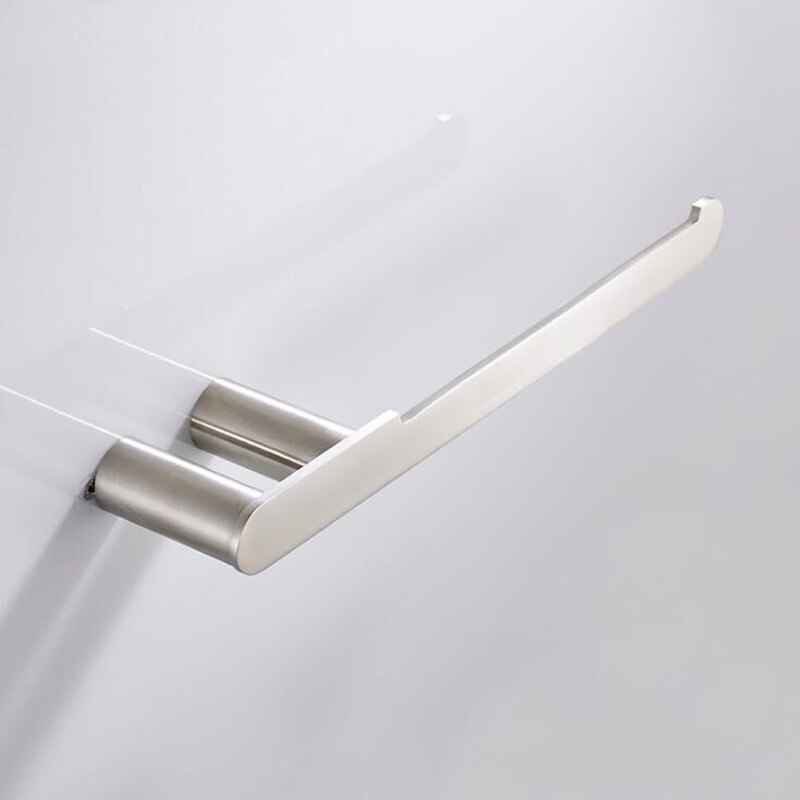 LIUYUE wieszak na ręczniki chrom/matowy nikiel ze stali nierdzewnej naścienny ręcznik łazienkowy wieszak na ręczniki akcesoria łazienkowe: szczotkowane nikiel
