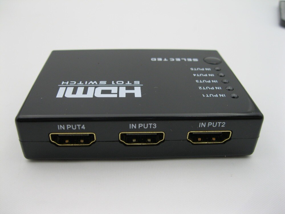 Mini 5 Port Hdmi Switch 5X1 Hdmi Switcher 5 Ingang 1 Uitgang Splitter Hdmi-poort Voor Hdtv 1080P Video Met Afstandsbediening AVCRM501