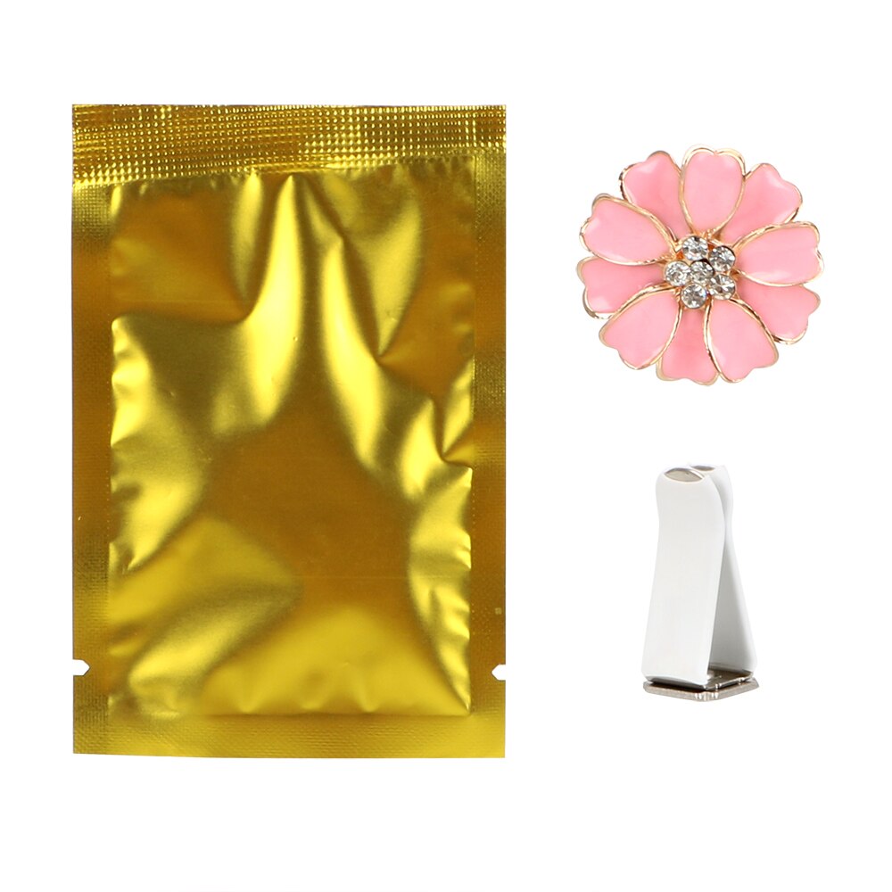 1 stk bil blomst luftfrisker fast duft auto dekorasjon interiør tilbehør auto uttak duftende parfyme klipp bil-styling: Rosa