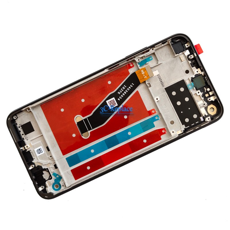 Noir 6.39 pouces pour Hua wei P40 Lite E ART-L29 / Y7p ART-L28 LCD écran tactile numériseur assemblée avec cadre