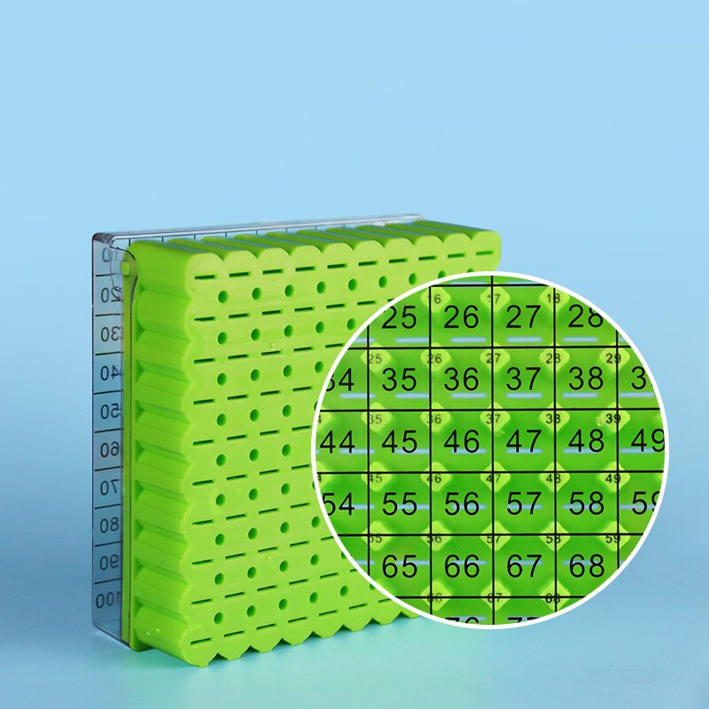 100 vents Freezing tube box for 1.5ml/2.0ml frozen tube box liquid nitrogen freezing box With number