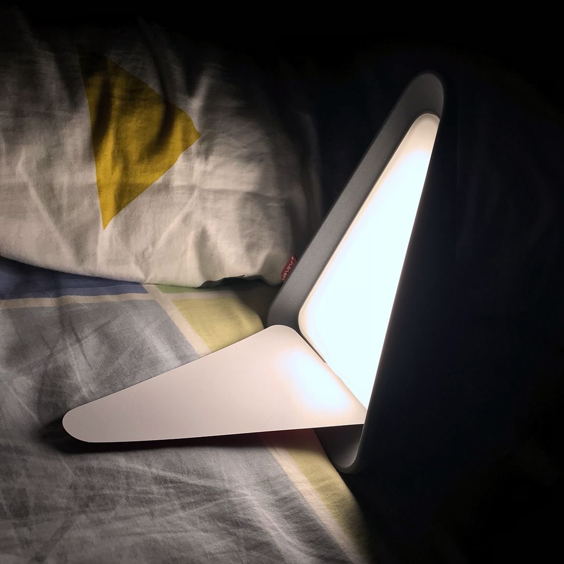 Gray rock LED Flip Lamp Triangle Desk lamp Triangle Originality Modern Table Lamp USB Charge LED Ni