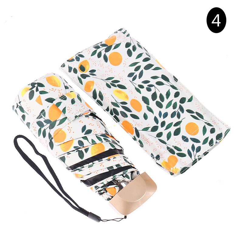 Paraguas de bolsillo Super pequeño para chica joven, sombrilla a prueba de lluvia, protección UV, tendencia, 1 Uds.: N4