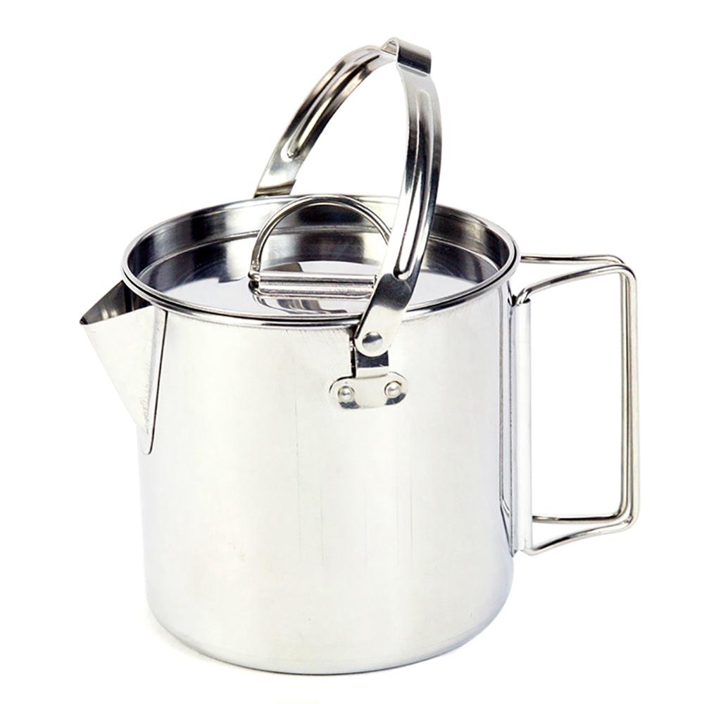 1.2L Bollitore Esterno Portatile in Acciaio Inox Acqua Bollente Appeso Pentola Stoviglie Pentolame E Utensili per Cucinare per La Cottura Caffè di Campeggio di picnic caldo.