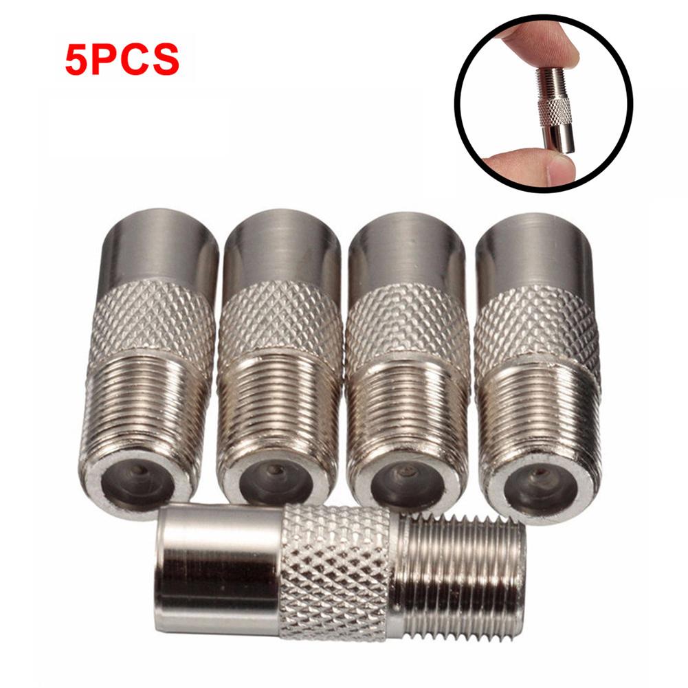 5pcs/lot STB Quick Plug RF Coax F Female To RF Male Connector TV Antenna Coaxial Connector Adapter
