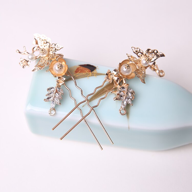 Accesorios para cabello de mujer Hanfu, accesorio para cabello de Hanfu, horquilla Kanzashi, estilo chino simple, adornos para el cabello, Kanzashi: A pair U Kanzashi