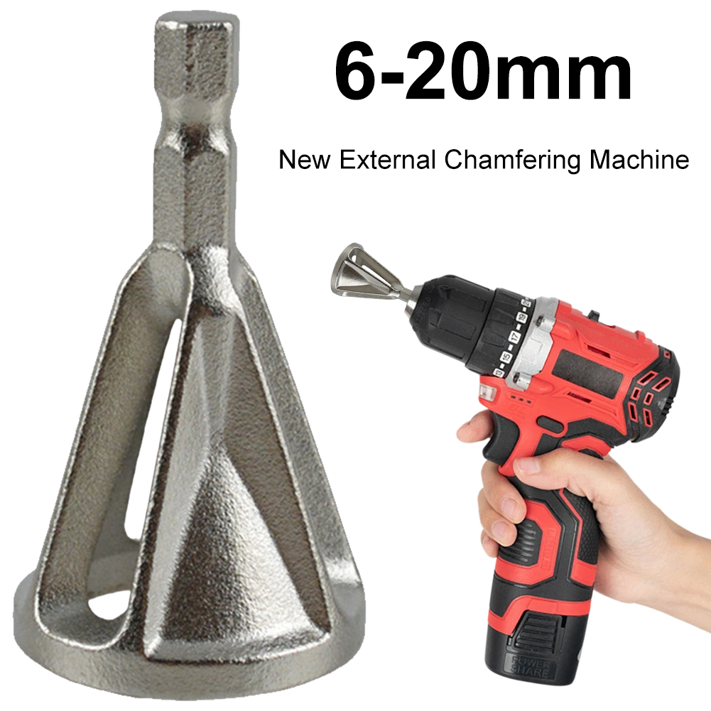 6-20mm Entgraten Externe Fase Werkzeug verhexen/Dreieck Schaft Metall Entgraten Bohrer Schnelle Entfernen Grat Werkzeug Auto Motorrad Reifen Reparatur: Braun