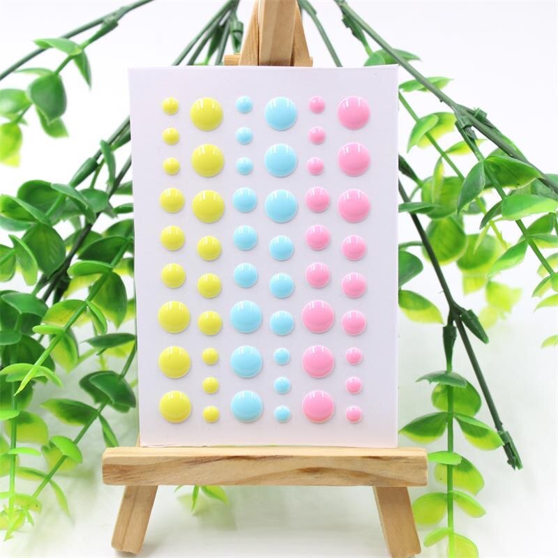 Kscraft 5 kpl/setti sokerisprinkit itsekiinnittyvä emali täplät hartsi tarra scrapbookingiin/ tee itse askarteluun/ korttien koristeluun